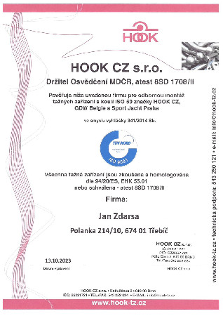 Certifikát Hook