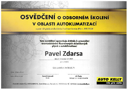 Certifikát klimatizace